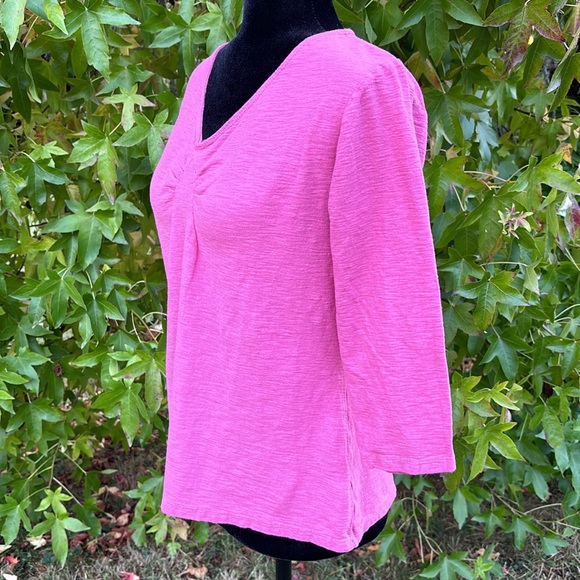 Cut Loose 3/4 Sleeve Tuck Front Top - Picture 3 of 8